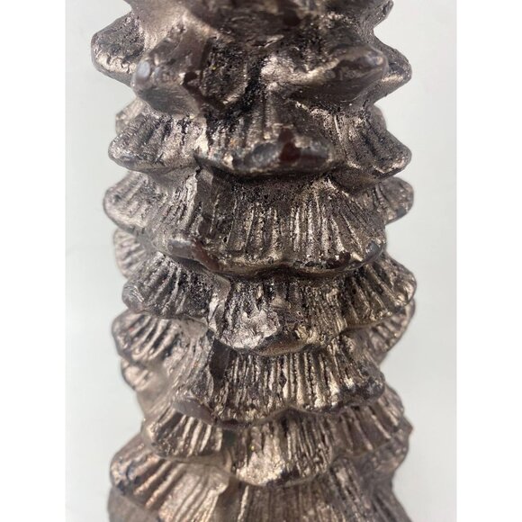 Antique Style Gold Black Wax Christmas Tree Figural Candle - Picture 3 of 5